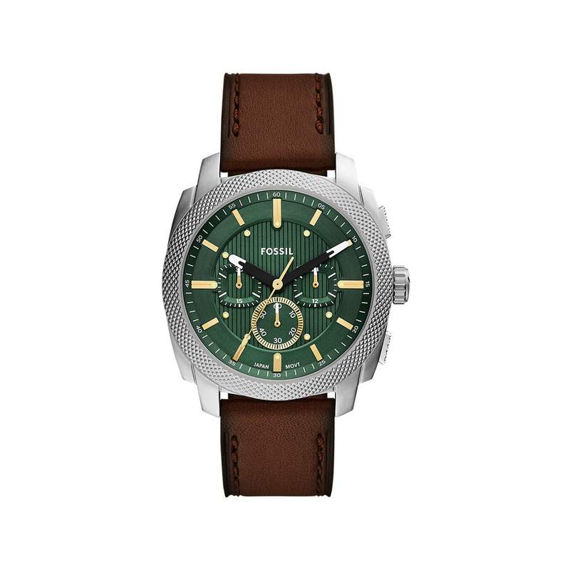 Montre FOSSIL machine homme bracelet cuir marron - vue 1