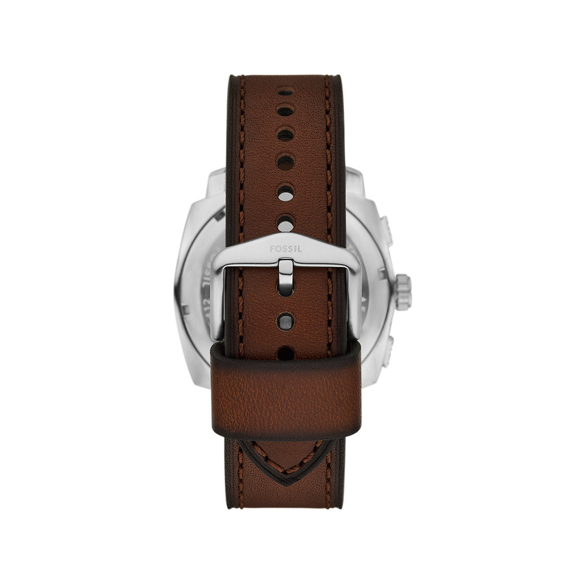 Montre FOSSIL machine homme bracelet cuir marron - vue 3