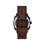 Montre FOSSIL machine homme bracelet cuir marron - vue 3