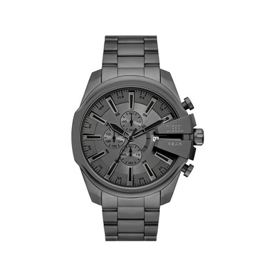 Montre DIESEL mega chief slim homme bracelet acier inoxydable gris anthracite - vue 1
