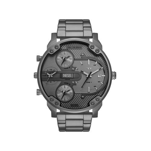 DIESEL mr. daddy slim herenhorloge roestvrij stalen armband houtskool grijs