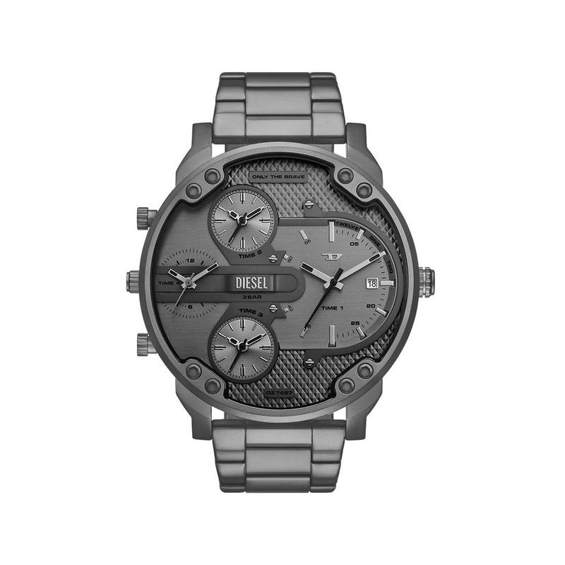 Montre DIESEL mr. daddy slim homme bracelet acier inoxydable gris anthracite - vue 1