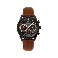 Montre PIERRE LANNIER monarck homme bracelet cuir brun