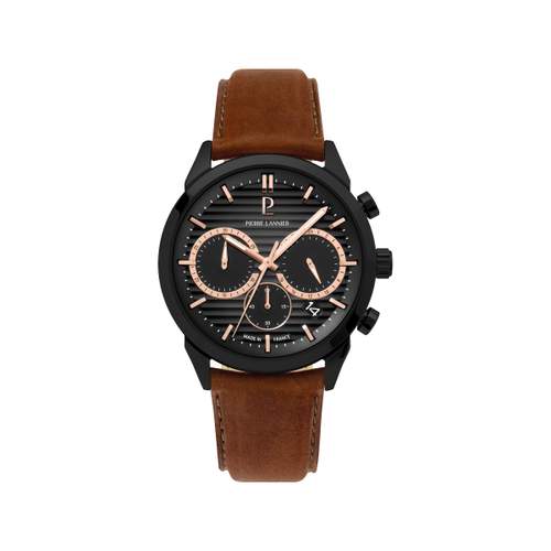 Montre PIERRE LANNIER monarck homme bracelet cuir brun