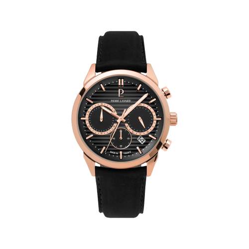 Montre PIERRE LANNIER monarck homme bracelet cuir noir