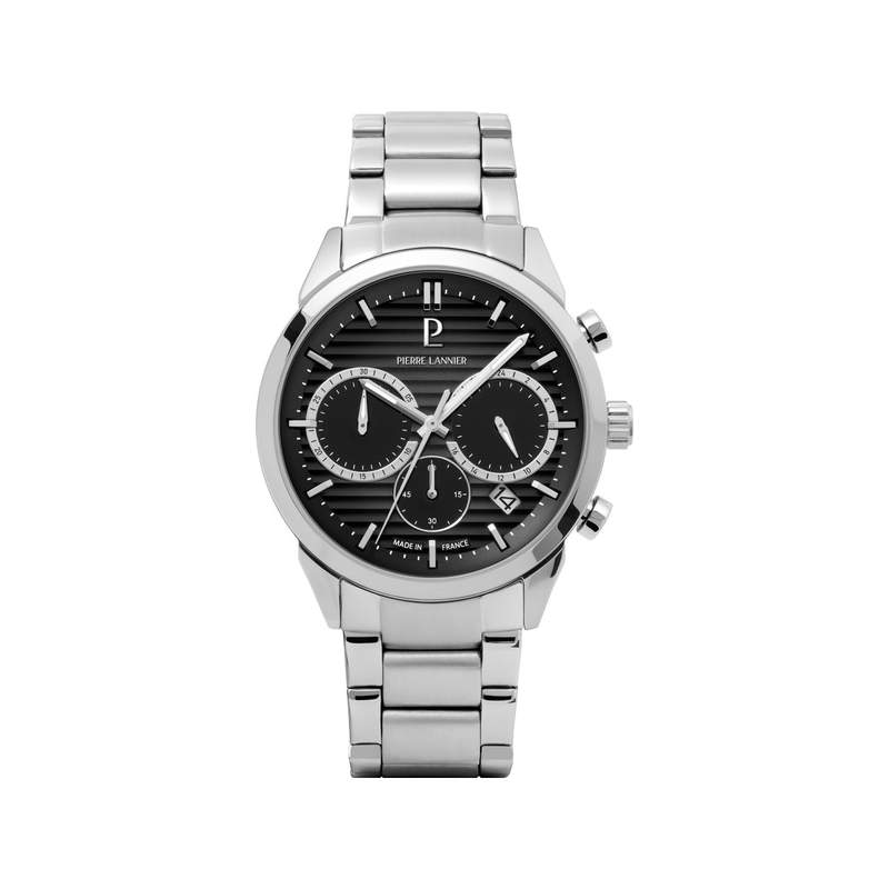 Montre PIERRE LANNIER monarck homme bracelet acier gris - vue 1