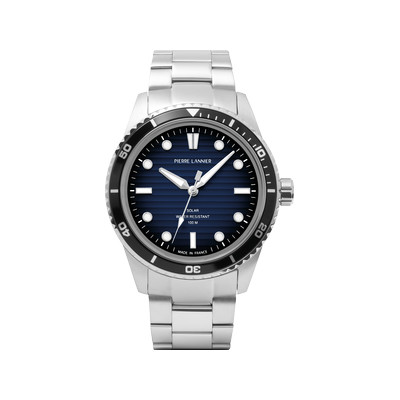 Montre PIERRE LANNIER inti homme solaire, bracelet acier gris - vue 1