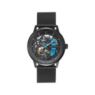 Montre PIERRE LANNIER paddock homme automatique, bracelet acier noir