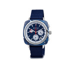 Montre BRISTON homme CLUBMASTER REGATTA cadran bleu bracelet plastique recyclé bleu marine - vue 1