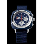 BRISTON men's watch CLUBMASTER REGATTA blue dial navy blue recycled plastic strap - view D1
