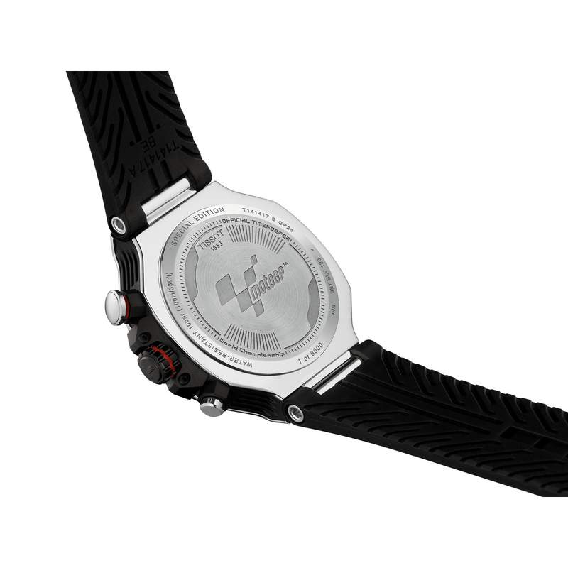 Montre TISSOT T-SPORT T-RACE MOTOGP 2025 homme cadran noir bracelet synthétique noir - vue D2