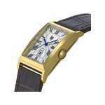 Montre LIP CHURCHILL homme automatique, acier doré bracelet cuir marron - vue 4