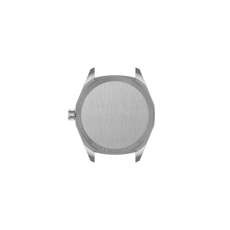 Montre TISSOT PRC 100 SOLAR homme cadran blanc bracelet cuir brun - vue 3