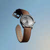 Montre TISSOT prc 100 solar homme solaire, bracelet cuir brun - vue VD1