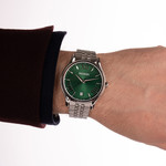 Montre BALMAIN beleganza homme bracelet acier inoxydable gris - vue porté 2