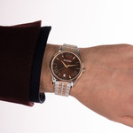 Montre BALMAIN beleganza homme bracelet acier inoxydable bicolore rose - vue porté 2