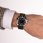 Montre BALMAIN ophrys homme bracelet caoutchouc noir - vue porté 2