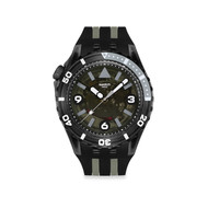Montre SWATCH scubaqua homme cadran bleu bracelet caoutchouc noir