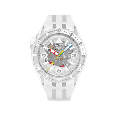Montre SWATCH scubaqua homme bracelet caoutchouc blanc