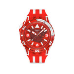 Montre SWATCH scubaqua homme cadran rouge bracelet caoutchouc rouge - vue 1