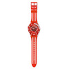 Montre SWATCH scubaqua homme cadran rouge bracelet caoutchouc rouge - vue VD1