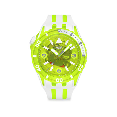 Montre SWATCH scubaqua homme cadran jaune bracelet caoutchouc jaune
