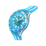 Montre SWATCH scubaqua homme cadran bleu bracelet caoutchouc bleu - vue 2