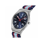 Montre SWATCH essentials homme cadran bleu bracelet textile bleu - vue 2