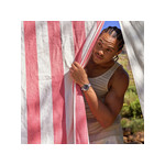 Montre SWATCH essentials homme cadran bleu bracelet textile bleu - vue porté 5