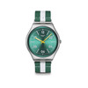 Montre SWATCH essentials homme cadran vert bracelet textile vert - vue V1