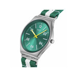 Montre SWATCH essentials homme cadran vert bracelet textile vert - vue 2