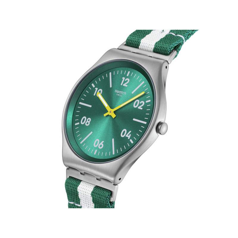 Montre SWATCH essentials homme cadran vert bracelet textile vert - vue 2