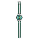 Montre SWATCH essentials homme cadran vert bracelet textile vert - vue D1