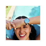 Montre SWATCH essentials homme cadran vert bracelet textile vert - vue porté 5