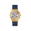 Montre SWATCH essentials homme cadran gris bracelet textile bleu - vue V1