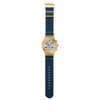 Montre SWATCH essentials homme cadran gris bracelet textile bleu - vue VD1
