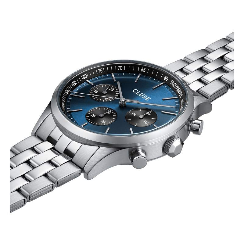 Montre CLUSE Anthéor Multifunction homme cadran multicolore bracelet acier - vue 2