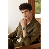 Montre CLUSE Vigoureux Chrono homme cadran vert bracelet acier - vue Vporté 2
