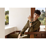 Montre CLUSE Vigoureux Chrono homme cadran vert bracelet acier - vue porté 4