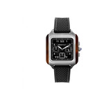 Montre BRISTON Streamliner Kennedy homme cadran noir bracelet silicone noir - vue 1