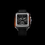 Montre BRISTON Streamliner Kennedy homme cadran noir bracelet silicone noir - vue D1