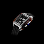 Montre BRISTON Streamliner Kennedy homme cadran noir bracelet silicone noir - vue D2