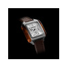 Montre BRISTON Streamliner Kennedy homme cadran blanc bracelet silicone marron - vue V2