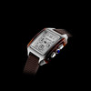 Montre BRISTON Streamliner Kennedy homme cadran blanc bracelet silicone marron - vue VD2