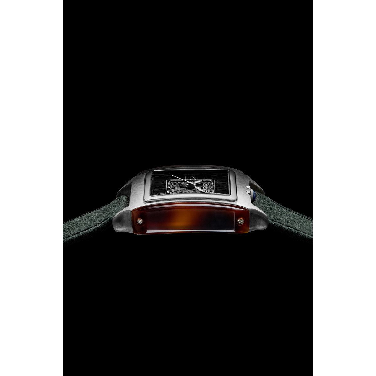 Montre BRISTON Streamliner Kennedy homme cadran noir automatique bracelet cuir noir - vue D3