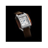 Montre BRISTON Streamliner Kennedy homme cadran blanc automatique, bracelet cuir marron - vue V2