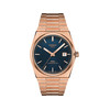 Montre TISSOT PRX homme automatique, cadran bleu, bracelet acier inoxydable rose - vue V1