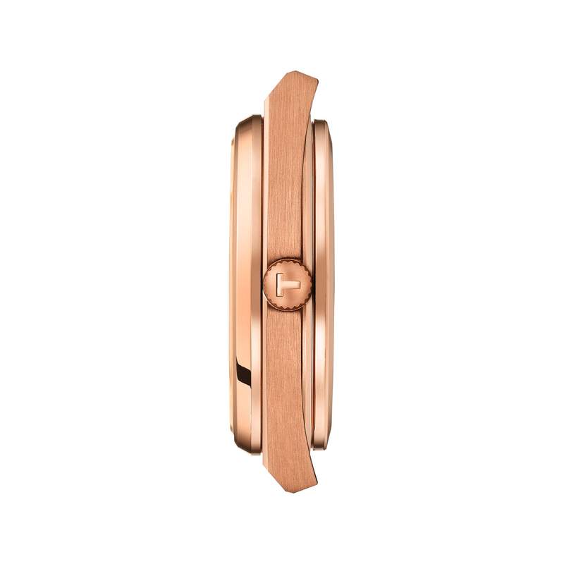 Montre TISSOT PRX POWERMATIC 80 homme automatique cadran bleu bracelet acier inoxydable doré rose - vue 2