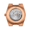 Montre TISSOT PRX homme automatique, cadran bleu, bracelet acier inoxydable rose - vue V3