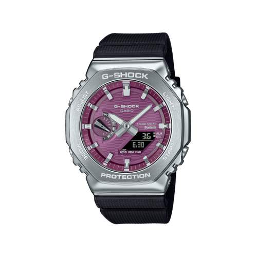 G-SHOCK men's watch purple dial black resin bracelet